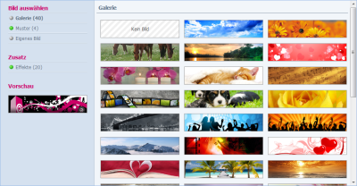 Header settings